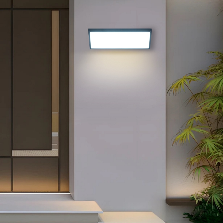 Brilagi - Aplique de parede exterior TRIANGLE LED/42W/230V 3000/4000/6500K 45 cm antracite IP65