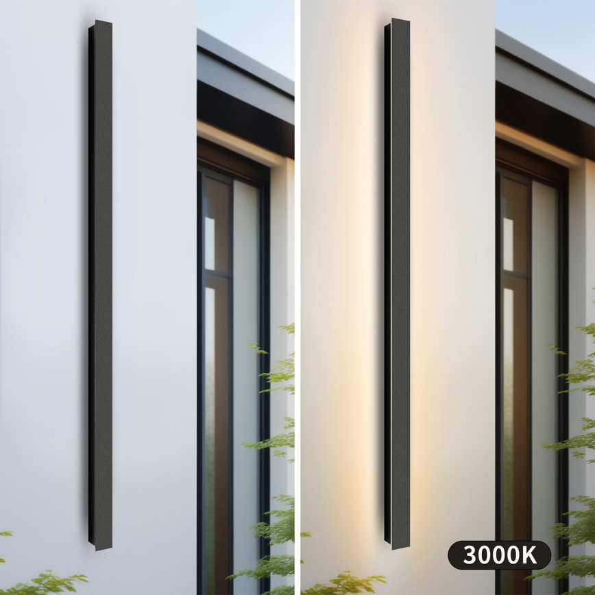 Brilagi - Aplique LED de parede para exterior LINEAR LED/32W/230V 3000K IP65 140 cm preto CRI 90