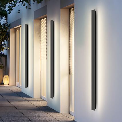 Brilagi - Aplique LED de parede para exterior LINEAR LED/32W/230V 3000K IP65 140 cm preto CRI 90