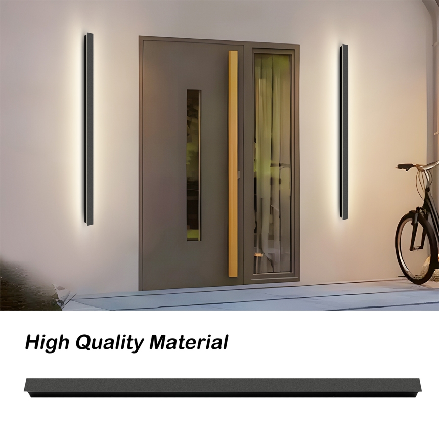 Brilagi - Aplique LED de parede para exterior LINEAR LED/32W/230V 3000K IP65 140 cm preto CRI 90