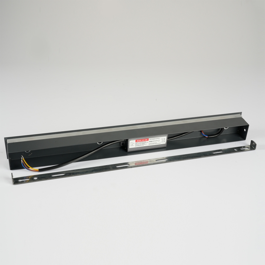 Brilagi - Aplique de parede exterior LED LINEAR LED/8W/230V 4000K IP65 30 cm preto CRI 90