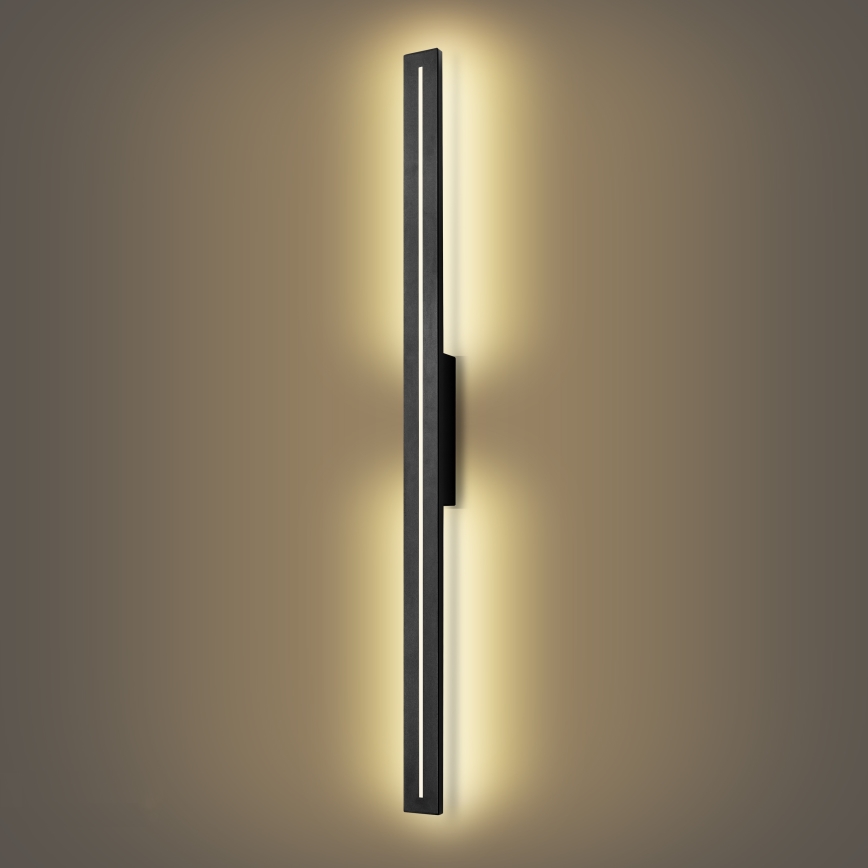 Brilagi - Aplique de parede exterior LINEO LED/24W/230V 3000K IP65 100 cm preto CRI 90