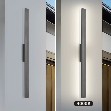 Brilagi - Aplique de parede LED para exterior LINEO LED/24W/230V 4000K IP65 100 cm antracite CRI 90