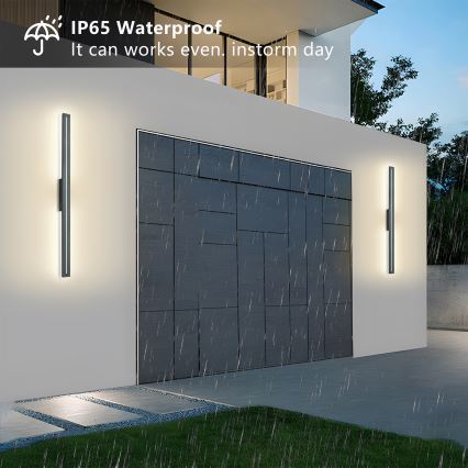 Brilagi - Aplique de parede LED para exterior LINEO LED/24W/230V 4000K IP65 100 cm antracite CRI 90