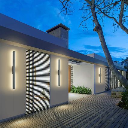 Brilagi - Aplique de parede LED para exterior LINEO LED/24W/230V 4000K IP65 100 cm antracite CRI 90