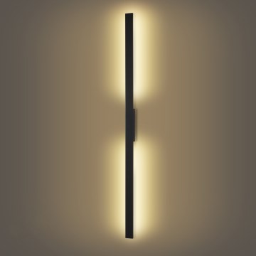 Brilagi - Aplique de parede exterior LUNA LED/30W/230V 3000K IP65 150 cm preto IRC 90