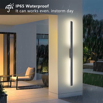 Brilagi - Aplique de parede LED para exterior LUNA LED/30W/230V 4000K IP65 150 cm antracite IRC 90