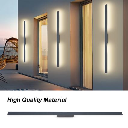 Brilagi - Aplique de parede LED para exterior LUNA LED/30W/230V 4000K IP65 150 cm antracite IRC 90