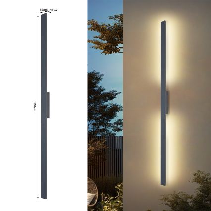 Brilagi - Aplique de parede LED para exterior LUNA LED/30W/230V 4000K IP65 150 cm antracite IRC 90