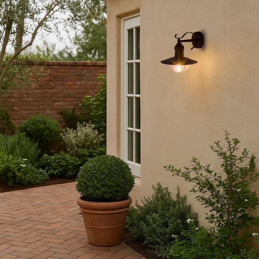 Brilagi - Aplique de parede exterior MOLDE 1xE27/60W/230V IP44 preto