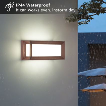 Brilagi - Aplique de parede exterior PARKER 1xE27/60W/230V castanho IP44