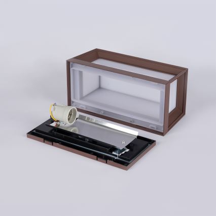 Brilagi - Aplique de parede exterior PARKER 1xE27/60W/230V castanho IP44