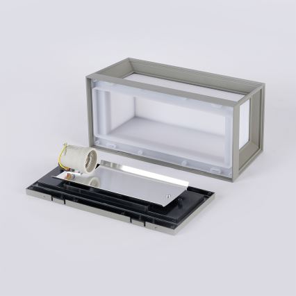 Brilagi - Aplique de parede exterior PARKER 1xE27/60W/230V cinzento IP44