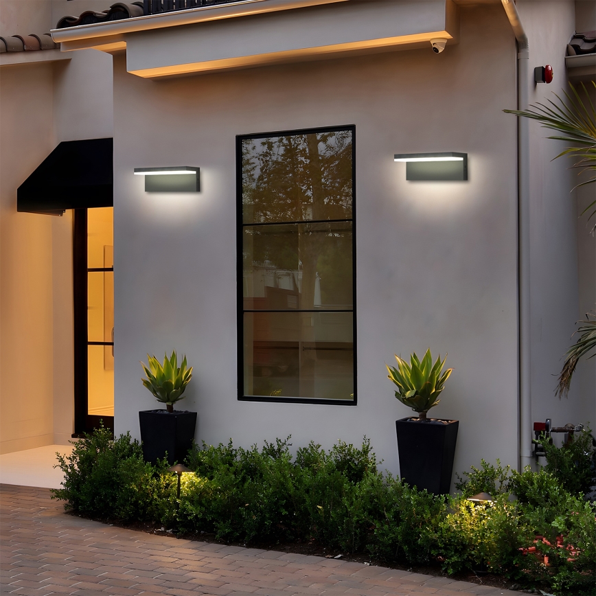 Brilagi - Aplique de parede exterior TESSI LED/10W/230V antracite IP54