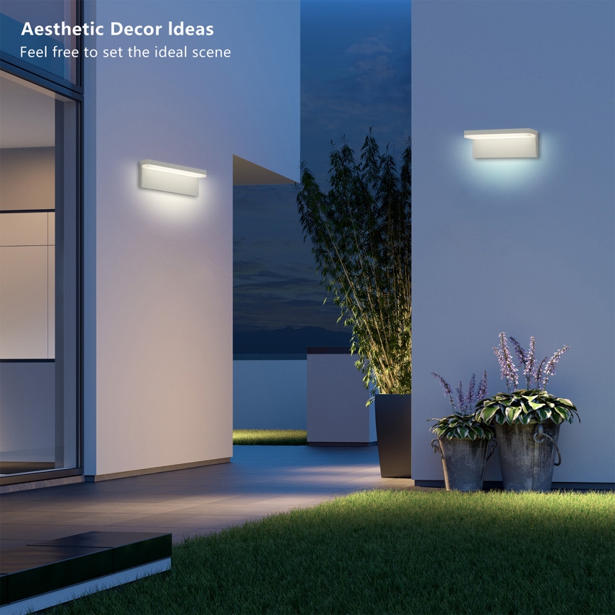 Brilagi - Aplique de parede exterior TESSI LED/10W/230V branco IP54