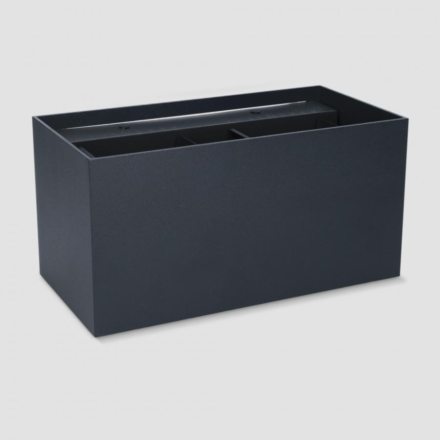 Brilagi - Aplique de Parede Externo LED DOUBLE CUBE LED/12W/230V preto IP65