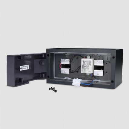 Brilagi - Aplique de Parede Externo LED DOUBLE CUBE LED/12W/230V preto IP65