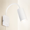 Brilagi - Aplique de parede flexível com interruptor SELE 1xGU10/30W/230V branco
