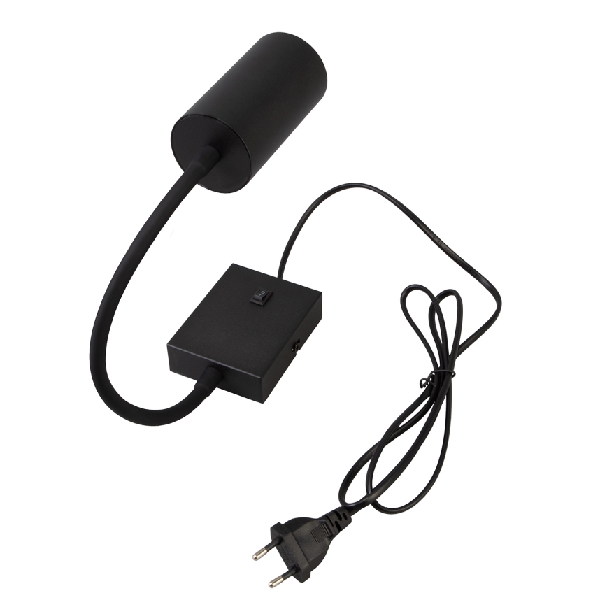 Brilagi - Aplique de parede flexível com interruptor SELE 1xGU10/30W/230V preto/dourado