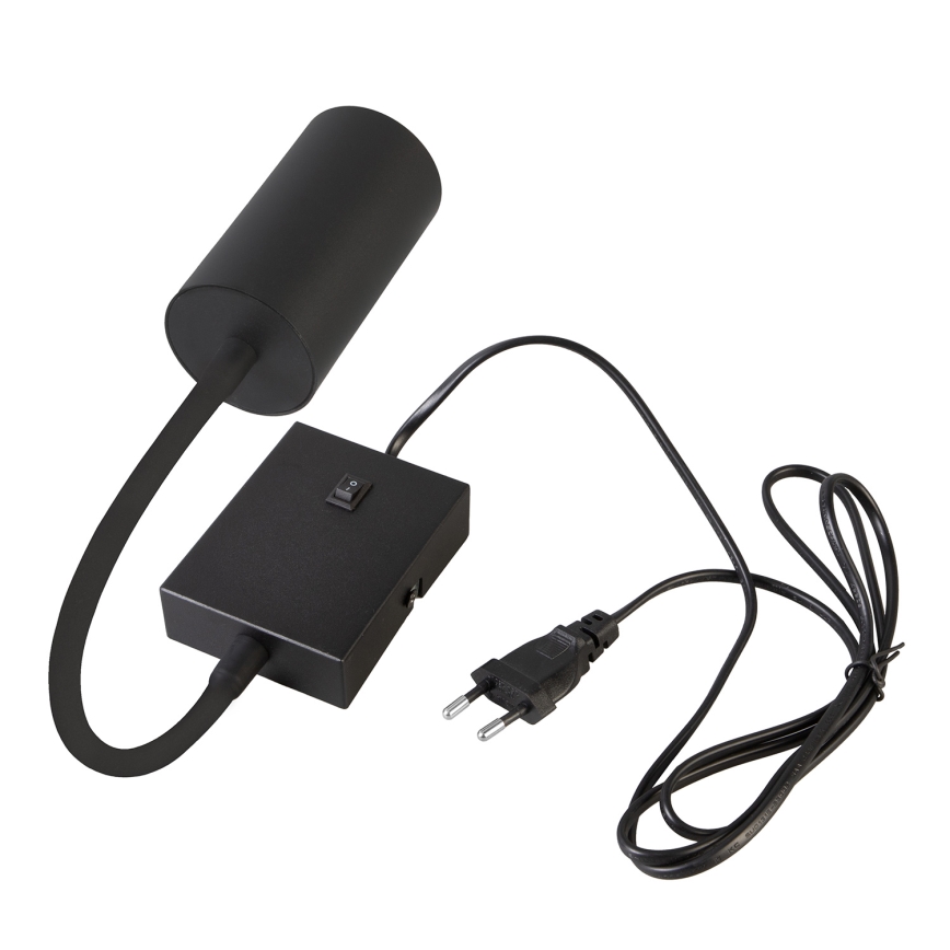 Brilagi - Lâmpada de parede flexível com interruptor SELE 1xGU10/30W/230V preta