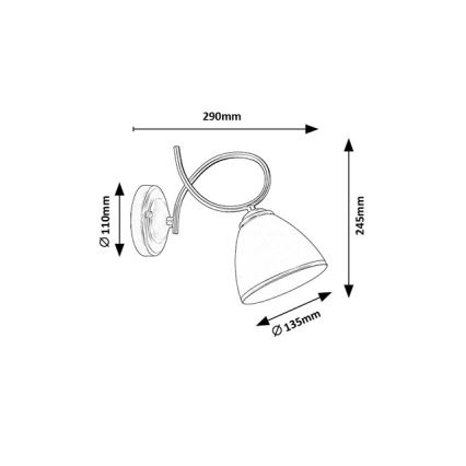 Brilagi - Aplique de parede FRED 1xE27/60W/230V dourado