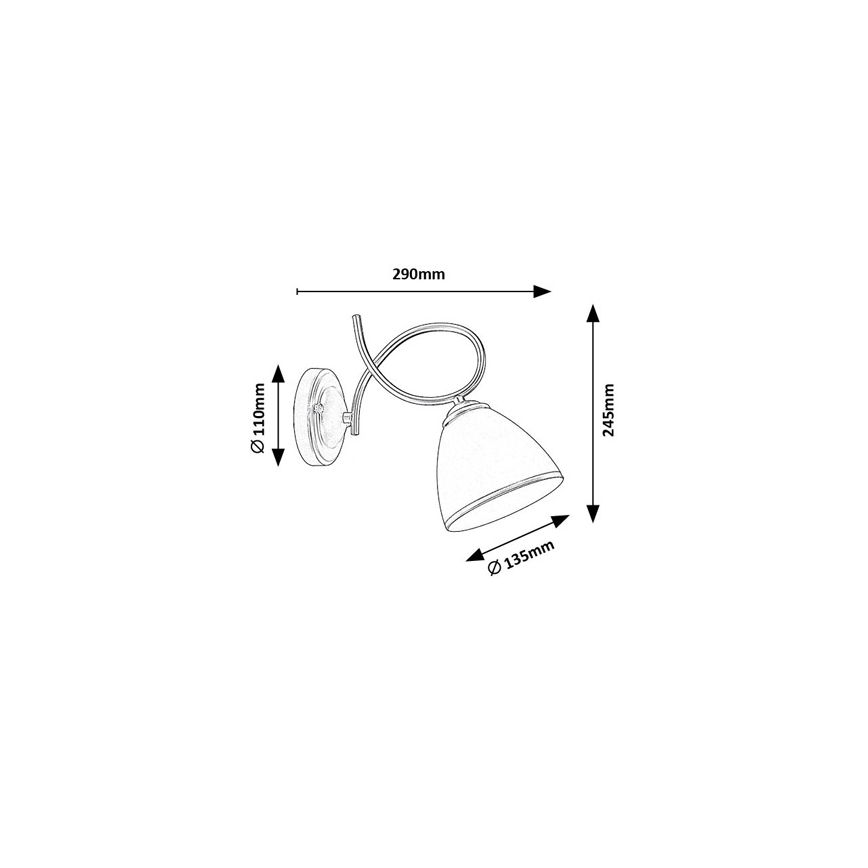 Brilagi - Aplique de parede FRED 1xE27/60W/230V dourado