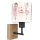 Brilagi - Aplique de parede infantil BOBO WOOD 1xE27/25W/230V carvalho/preto/branco/rosa/bailarinas