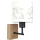 Brilagi - Aplique de parede infantil BOBO WOOD 1xE27/25W/230V carvalho/preto/branco/unicórnios