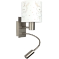 Brilagi - Aplique de parede infantil LED flexível BOBO 1xE27/25W/230V + LED/3W cromo mate/branco/coelhinhos