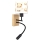 Brilagi - Aplique de parede infantil LED flexível BOBO WOOD 1xE27/25W/230V + LED/3W carvalho/preto/branco/ursinhos