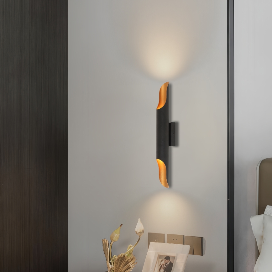 Brilagi - Aplique de parede KALMAR 2xE27/40W/230V preto/bronze