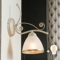 Brilagi - Aplique de parede LED ANTICO 1xE27/60W/230V acabamento branco com pátina