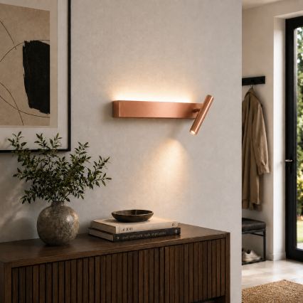 BRILAGI - Aplique de parede direcionável LED ARLIX LED/3W/230V + LED/7W, acabamento bronze, IRC 90