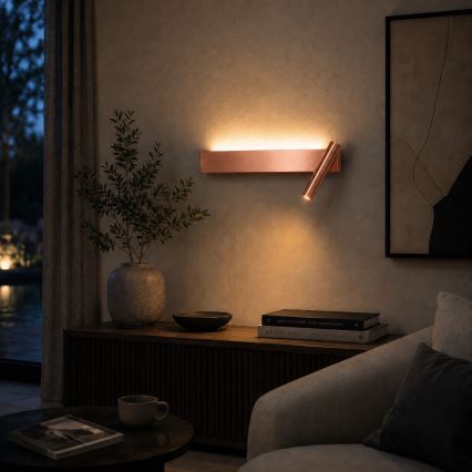 BRILAGI - Aplique de parede direcionável LED ARLIX LED/3W/230V + LED/7W, acabamento bronze, IRC 90