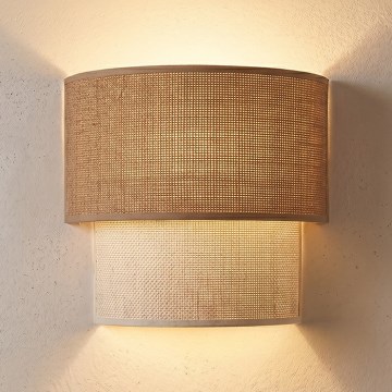 Brilagi - Aplique de parede LED BOHO ECO 1xE27/10W/230V bege/creme