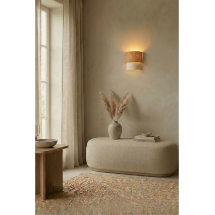 Brilagi - Aplique de parede LED BOHO ECO 1xE27/10W/230V bege/creme