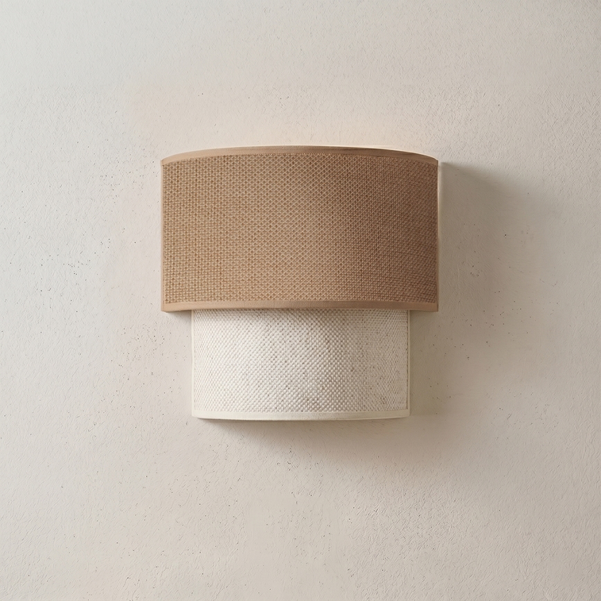 Brilagi - Aplique de parede LED BOHO ECO 1xE27/10W/230V bege/creme
