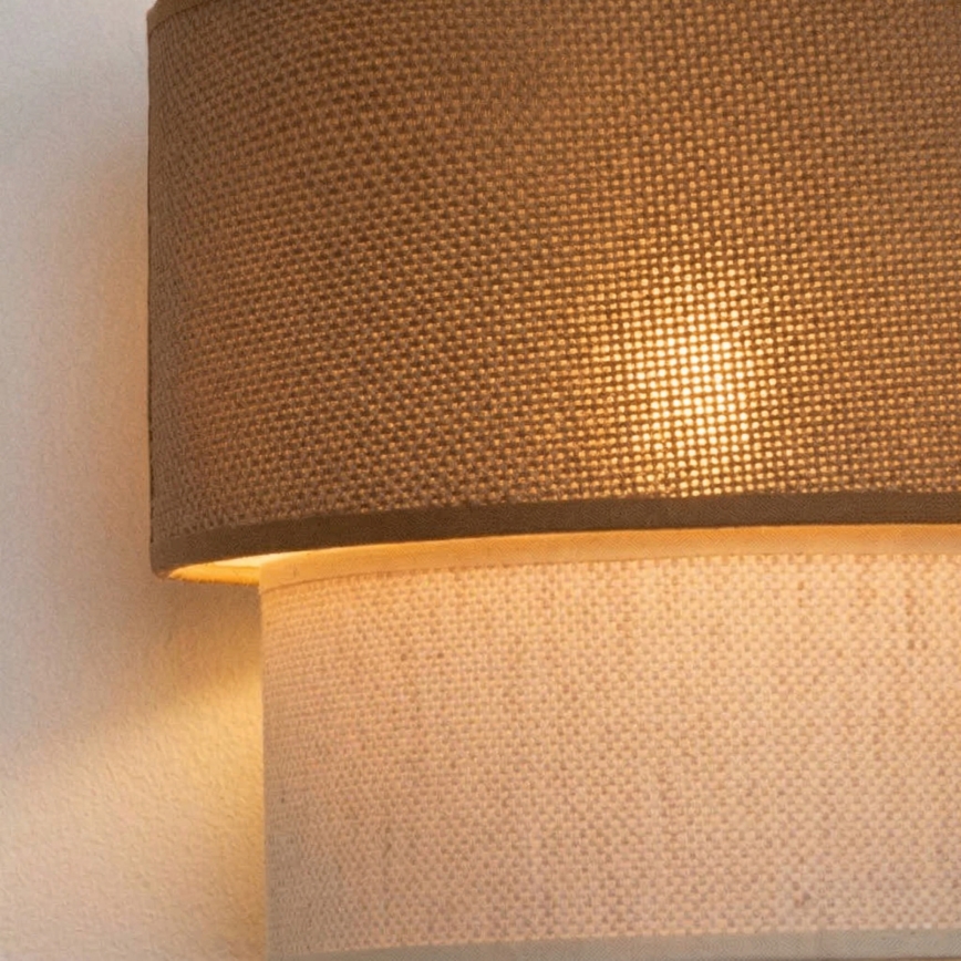 Brilagi - Aplique de parede LED BOHO ECO 1xE27/10W/230V bege/creme