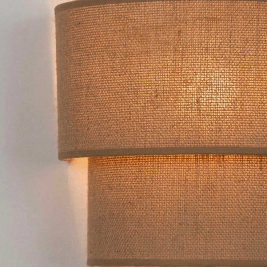 Brilagi - Aplique de Parede LED BOHO ECO 1xE27/10W/230V bege