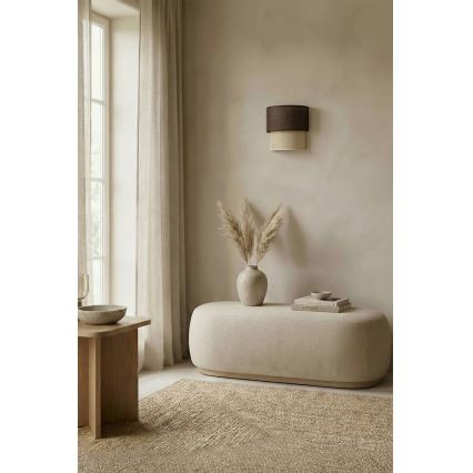 Brilagi - Aplique de parede LED BOHO ECO 1xE27/10W/230V castanho/creme