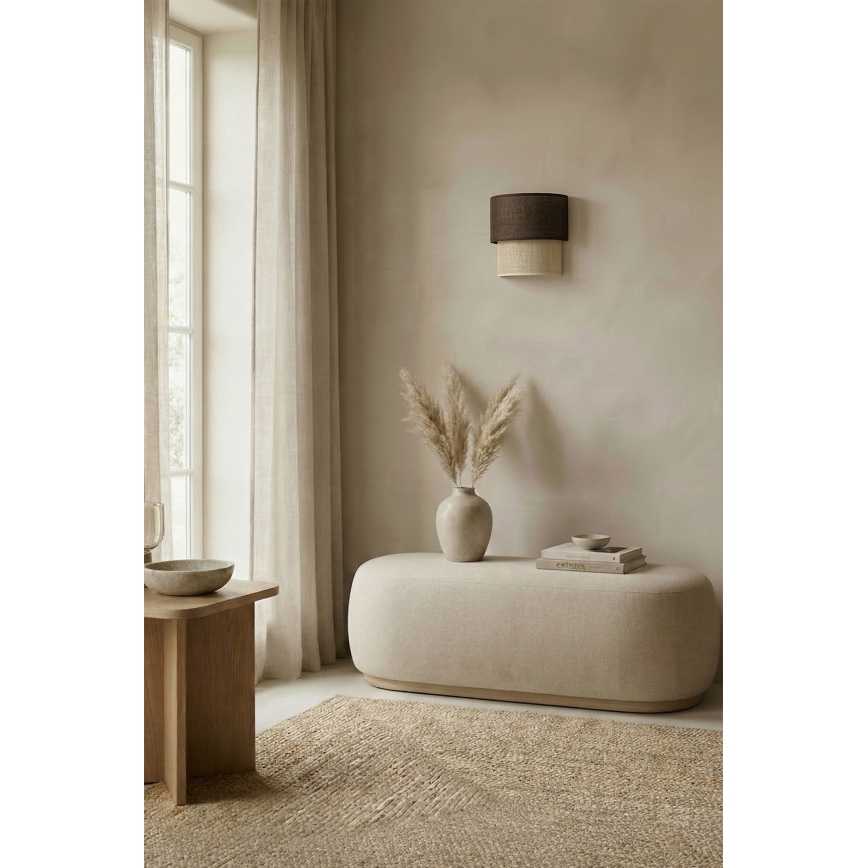 Brilagi - Aplique de parede LED BOHO ECO 1xE27/10W/230V castanho/creme