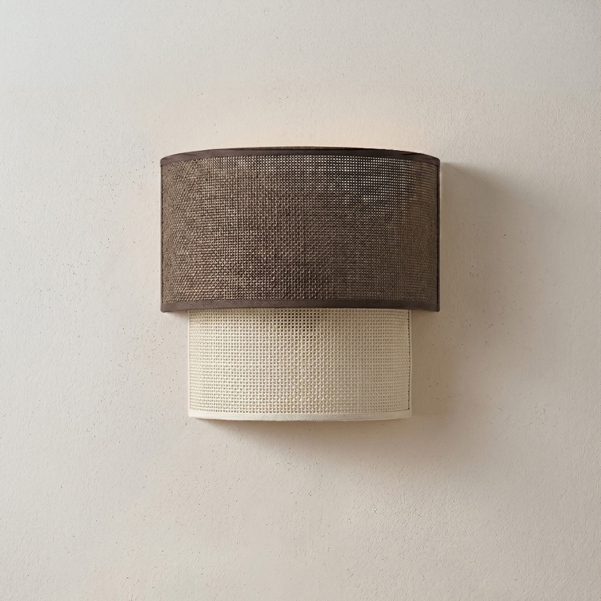 Brilagi - Aplique de parede LED BOHO ECO 1xE27/10W/230V castanho/creme