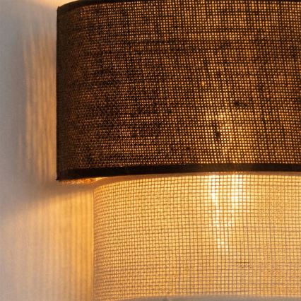 Brilagi - Aplique de parede LED BOHO ECO 1xE27/10W/230V castanho/creme