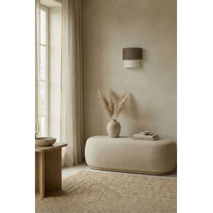 Brilagi - Aplique de parede LED BOHO ECO 1xE27/10W/230V castanho/creme