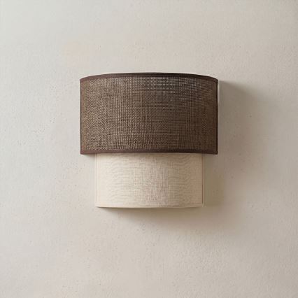 Brilagi - Aplique de parede LED BOHO ECO 1xE27/10W/230V castanho/creme