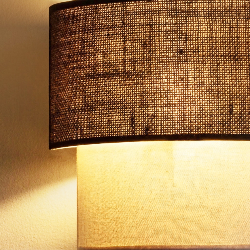 Brilagi - Aplique de parede LED BOHO ECO 1xE27/10W/230V castanho/creme