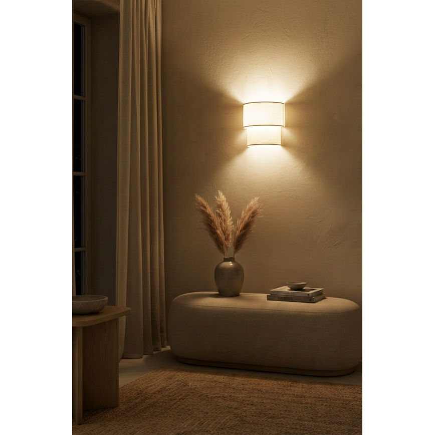 Brilagi - Aplique de parede LED BOHO ECO 1xE27/10W/230V cor creme