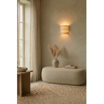 Brilagi - Aplique de parede LED BOHO ECO 1xE27/10W/230V creme