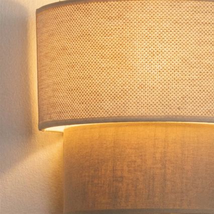 Brilagi - Aplique de parede LED BOHO ECO 1xE27/10W/230V creme