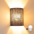 Brilagi - Aplique de parede LED BOHO STYLE 1xE27/15W/230V castanho
